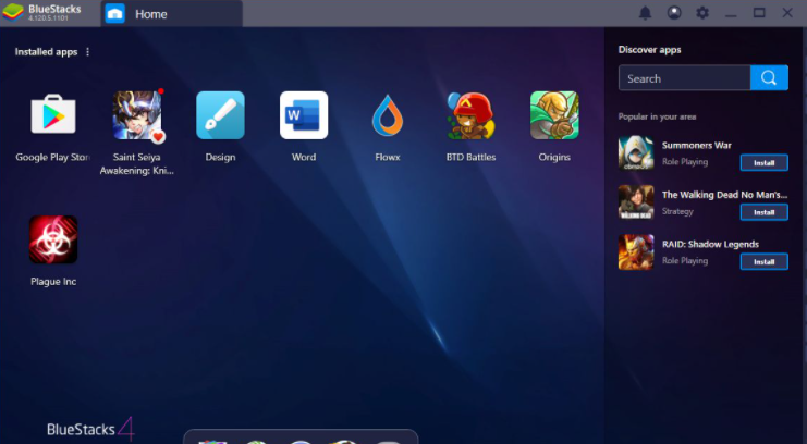 Download and Install using BlueStacks