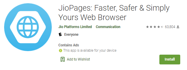 Jio Browser for PC (Windows & Mac) Free Download