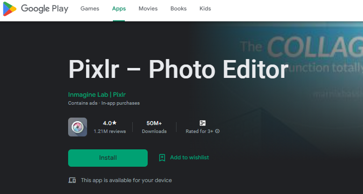 Pixlr- Free Photo Editor