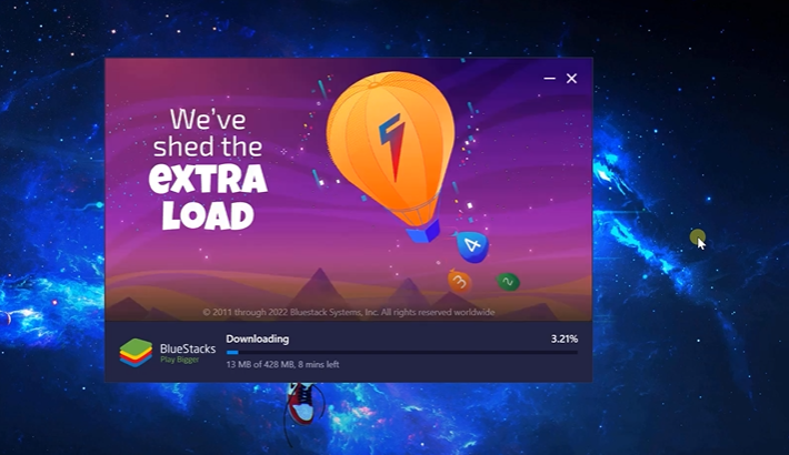 Downloading with the BlueStacks Emulator