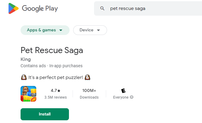 Pet Rescue Saga