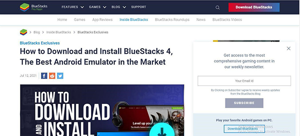 Download BlueStacks for Windows 7