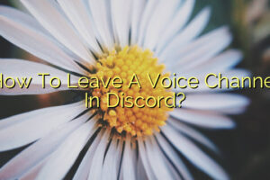 How To Leave A Voice Channel In Discord?